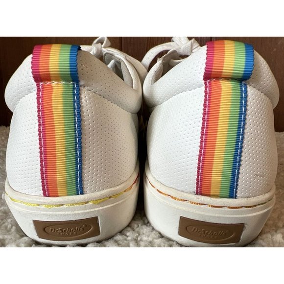 Dr. Scholl's No Bad Vibes Pride Lace Up Low Top Sneakers White Size 11 M - Picture 4 of 7